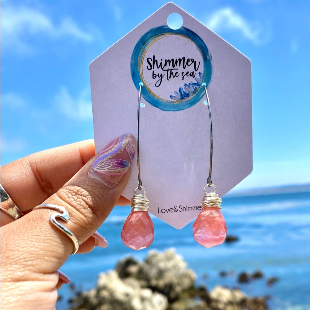Cherry Quartz 🍒 Earrings ✨